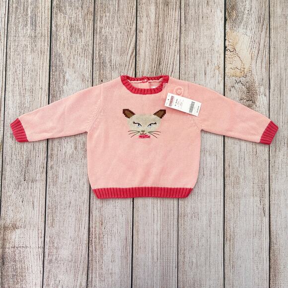 NWT 12-18 Months Gymboree Pink Knit Sweater - Picture 1 of 5